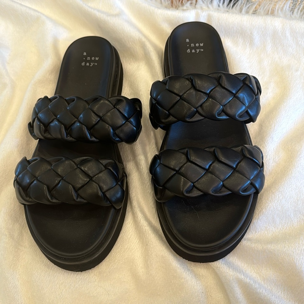 A New Day Braided black sandals 11